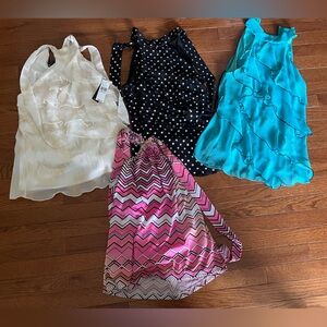 (4) Women’s Size Small Halter Tops